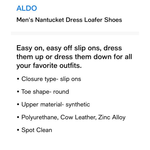 Aldo Men’s Brown Round Toe Slip On Nantucket Dress Penny Loafers Shoe Size 9.5